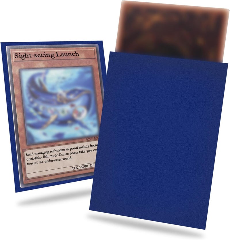 Fabmaker Night Blue Card Sleeve 200 Pack Compatible with Yu-gi-oh Card Sleeve Japanese Small Card Sleeves Photocard Sleeves, Back Textured Perfect Shuffling, Protect Your Japanese Sized Photocard Never Tear - Image 1